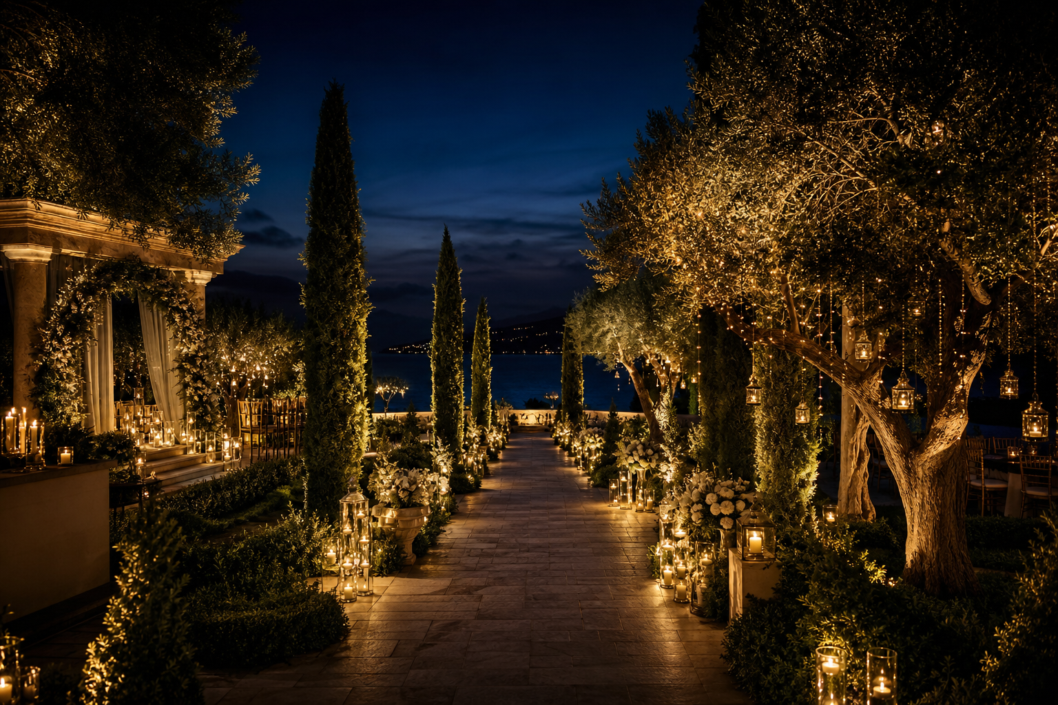 Kale Garden gece bahçe atmosferi